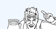 arm clothes ear hair hand holding_object open_mouth soy soyjak soylent variant:unknown // 1080x562 // 17.0KB