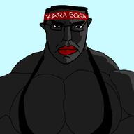 aliased black_bvll black_skin glasses hair headband kara_boga mge muscles muscular_male nigger red_lips subvariant:chudjak_front subvariant:pol_face tank_top tvrkaryan tvrkbvll variant:chudjak // 897x891 // 22.4KB