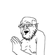 r artist:QQlive assburgers autism glasses ias open_mouth soyjak stubble variant:soyak // 500x500 // 18.7KB