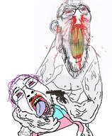 2soyjaks angry arm blood bloodshot_eyes buff clenched_teeth cracked_teeth crying distorted ear firearm flag glasses gun hand holding_gun holding_object holding_pistol murder mustache nosebleed open_mouth pistol purple_hair soyjak stretched_mouth stubble subvariant:feralrage tongue tranny variant:bernd variant:feraljak vein weapon yellow_teeth // 453x552 // 144.8KB