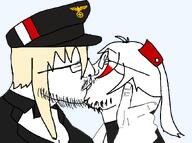 azur_lane bismarck bismarck_(azur_lane) blonde_hair_ brim_lane closed_eyes dyke eagle gacha gay iron_blood kissing lanenigger lesbian long_hair prinz_eugen prinz_eugen_(azur_lane) snca subvariant:flarteyejak tranny_lane troon_lane variant:fisheyejak variant:flartson white_hair yuri // 863x643 // 110.4KB