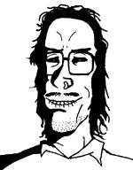 biting_lip black_eyes evil glasses hair mullet nose_piercing rapist shadow variant:mulletjak // 838x1072 // 109.6KB