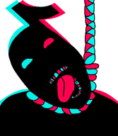 black_skin dead hanging logo open_mouth rope tiktok transparent_background variant:bernd // 771x886 // 26.6KB