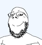 bald closed_mouth female femjak glasses hirsutism stubble subvariant:gapejak_female transparent_background variant:gapejak woman // 940x992 // 58.3KB