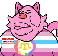 astrofene_(namefag) boykissersilly_cat closed_mouth crimean_tatar ear fat femboy flag:crimean_tatar flag:crimean_tatar_furry_femboy_pride_flag flag:femboy_pride_flag furfag furnigger furry furry_ears gynaecomastia hello_my_name_is_(sticker) meximutt obese pig pig_nose pigger pink_skin shittatarko shitturko tail variant:meximutt white_background // 888x849 // 292.3KB