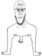 closed_mouth deformed foot full_body glasses hand nipple standing stubble variant:cobbert // 191x255 // 9.8KB