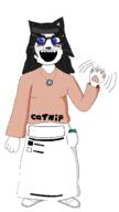 :3 animal anthro blue_eyes cat cat_ear clothes female glasses hair open_mouth soyjak string_ball variant:soytan wave // 1352x2400 // 65.7KB