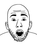 bald ear eyebrows open_mouth soyjak stubble template variant:fantajak // 450x560 // 8.0KB