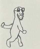 glasses loop open_mouth paper soyjak stickman stop_motion stubble traditional_animation traditional_media variant:soyak // 279x338 // 335.3KB
