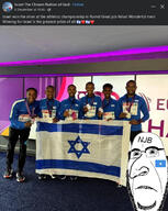 2024 africa bald beard december december_6 eyebrows eyes eyes_open facebook flag flag:israel flag:somalia glasses irl_background irl_photo italy judaism kike lips njb nose olympics rome spadeson star star_(symbol) star_of_david stubble subvariant:hornyson teeth variant:cobson white_skin // 960x1201 // 268.8KB