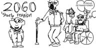 2060 balloon bowtie cane closed_mouth clothes detrans ear glasses oekaki old oldfag open_mouth smile soyjak stubble suit text variant:chudjak variant:impish_soyak_ears variant:unknown wheelchair // 500x250 // 42.1KB