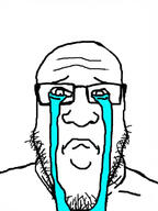 closed_mouth crying glasses hair neutral soyjak stubble subvariant:neutralplier tear variant:markiplier_soyjak // 1284x1716 // 243.5KB
