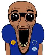 award badge clothes esl euromutt eyebrows flag flag:european_union glasses most_obsessed_faggot_award nose oh_my_god_she_is_so_attractive pedophile rotten_teeth shitskin soyjak star_(symbol) stubble teeth variant:el_perro_rabioso // 709x816 // 199.9KB