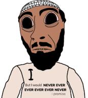 arab beard brown_eyes brown_skin clothes dark_skin hat i_would_never muslims subvariant:hydrocephason variant:cobson // 1080x1200 // 103.8KB