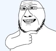 arm bald big_nose body closed_mouth eyebrows glasses hand looking_at_you smile stubble template transparent_background variant:estateson // 1089x1000 // 12.2KB