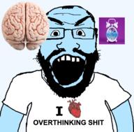 THINK brain i_love meta:tagme open_mouth overthinker overthinking procrastination soyjak subvariant:science_lover thinker thinking variant:markiplier_soyjak // 800x789 // 258.8KB