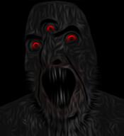 dark horror multiple_eyes open_mouth red_eyes soyjak variant:cobson // 775x849 // 220.3KB