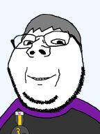 award badge glasses grey_hair hair happy james purple_shirt smile subvariant:wholesome_soyjak subvariant:wholyjak variant:gapejak white_skin // 600x800 // 43.1KB