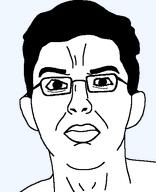 big_lips chud closed_mouth glasses hair indian indo-aryan lips nazism nuvariant sai_varshith_kandula soyjak subvariant:chudjeet thick_eyebrows variant:chudjak // 457x561 // 38.2KB