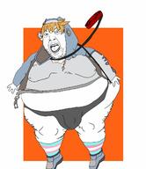 bridget_(guilty_gear) clothes fat flag:transgender_pride_flag full_body guilty_gear hair obese open_mouth soyjak stubble tranny underpants variant:hilbert_soyjak video_game yellow_hair // 1108x1280 // 114.0KB