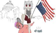 angry anime arm capitol clothes country donald_trump fat flag glasses hair hand inubashiri_momiji joe_biden mustache open_mouth pink_hair ptg soyjak star stubble touhou tranny united_states variant:gapejak video_game white_skin // 1700x1000 // 400.2KB