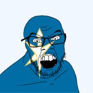 angry chiba flag flag:chiba glasses hair japan looking_at_you mustache open_mouth soyjak stubble teeth todofuken transparent_background variant:feraljak // 1500x1500 // 104.2KB