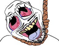 aliased bloodshot_eyes crying dead deformed glasses hanging open_mouth rope series:deformed_bernd_subvariants soyjak stubble subvariant:chudfaggot suicide template tongue transparent_background variant:bernd yellow_teeth // 768x719 // 26.5KB