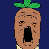 bloodshot_eyes brown_skin leaf nintendo no_nose open_mouth plant soyjak the_legend_of_zelda the_legend_of_zelda:_majora's_mask variant:a24_slowburn_soyjak video_game // 454x597 // 146.7KB