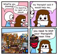 artist:kernung comic kernung_is_a_pedophile_rapeape subvariant:jartycuck trend:jartycuck trend:slopjak variant:chudjak // 2048x1943 // 3.0MB