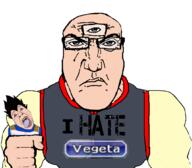 ack armor bejita clothes dragon_ball dragon_ball_super dragon_ball_z fist holding_object i_hate jobshitfailure multiple_eyes punisher_face subvariant:muscular_science_lover subvariant:science_lover tenshinhan tien tienshinhan variant:bernd variant:markiplier_soyjak vegeta // 1059x929 // 187.9KB