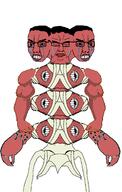 bone conjoined crab crying eyes_closed multiple_arms mutant sad subvariant:chudjak_front variant:chudjak // 1672x2632 // 335.7KB