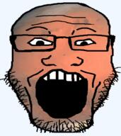 glasses mars open_mouth planet solar_system soyjak space stubble variant:markiplier_soyjak // 600x673 // 322.7KB