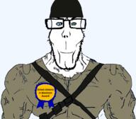 award bandolier blue_eyes buttoned_shirt centaura corvus euromutt helmet roblox soldier subvariant:euroaryan subvariant:euromutt subvariant:muscular_chud text trend:aryan uniform variant:chudjak variant:markiplier_soyjak webbing // 800x702 // 138.8KB