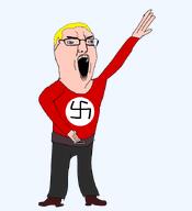 nazi_salute nazism roman_salute swastika variant:chudjak // 626x687 // 79.0KB