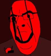 arg black_eyes forsaken glasses glitch jxdx1 myth mythology op_is_a_retarded_lazy_faggot_for_not_tagging_his_own_shit red_background red_shirt red_skin roblox t-shirt uncanny variant:cobson // 721x789 // 35.0KB