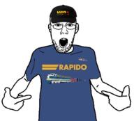 clothes glasses model_train open_mouth pointing rapido soyjak stubble train tshirt variant:shirtjak // 618x559 // 119.6KB