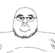 airsoft airsoft_fatty bald beard eyebrows fat fatty frown glasses grump grumpy rolls serious stubble template variant:fatty white_background white_skin // 888x849 // 10.2KB