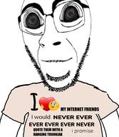 3soyjaks arm biting_lip closed_mouth clothes glasses hanging i_love i_would_never merge open_mouth rope smile soyjak stubble subvariant:science_lover text tongue tranny tshirt variant:bernd variant:cobson variant:markiplier_soyjak yellow_teeth // 500x576 // 180.7KB