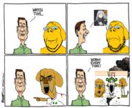 404 2017 4chan ak-12 anime comic girls'_frontline hair janny multiple_soyjaks text v_(4chan) variant:chudjak variant:gapejak variant:markiplier_soyjak variant:two_pointing_soyjaks vidya_butts yellow_skin yotsoyba // 1312x1080 // 941.9KB