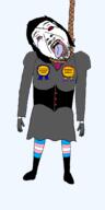 accelerationism angry award baeddel eyepatch flag:transgender_pride_flag glove hair hand hanging misandry n1x nyx ribbon soyjak text thigh_highs tranny variant:bernd // 1400x2800 // 128.4KB