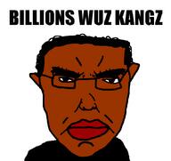 angry black_skin chud closed_mouth clothes ear glasses hair millions_must_die soyjak subvariant:pol_face text variant:chudjak // 873x825 // 12.8KB