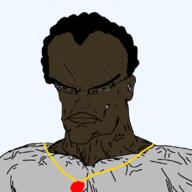 black_skin brown_skin buff dark_skin glasses hair muscles subvariant:perceptive_chud variant:chudjak yakub // 799x799 // 69.8KB