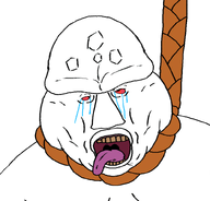 ack ack! bloodshot_eyes crying fat open_mouth red_eyes rope rotten_teeth suicide tongue ugly variant:disgusting_trevorcreature // 803x768 // 144.2KB