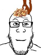 2soyjaks glasses looking_up nut smile soyjak squirrel stubble subvariant:feralsquirrel subvariant:neutralplier variant:feraljak variant:markiplier_soyjak // 600x800 // 88.3KB