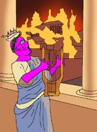 banana_split_ice_cream burning classical_art_parody closed_eyes ear emperor eyebrows fire glasses harp laughing looking_up lyre meta:sharty_admin_seca nero nose open_mouth painting pink_skin quote quote_(user) roman_empire rome toga variant:cobson wrinkles // 720x982 // 131.9KB