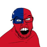 angry country flag glasses jacksepticeye looking_at_you mustache open_mouth samoa soyjak stubble teeth variant:feraljak youtube // 1500x1500 // 23.6KB