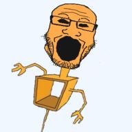 album_cover dismemberment_plan glasses music open_mouth soyjak stubble variant:markiplier_soyjak // 335x335 // 51.3KB