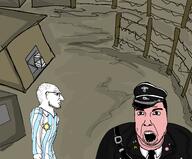 concentration_camp fat holocaust judaism mcdonalds nazism nikocado_avocado nordic_chad obese pol_(4chan) prisoner side_profile star_of_david starving variant:cobson variant:soyak wood // 2835x2351 // 288.2KB