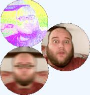 2019 3dgifmaker animated beard closed_mouth clothes distorted ext=gif fat fat_duel glasses irl open_mouth red_tshirt schizo soyboy subvariant:fatjak_irl tshirt variant:fatjak // 250x250 // 640.6KB