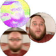 2019 3dgifmaker animated beard closed_mouth clothes distorted ext=gif fat fat_duel glasses irl open_mouth red_tshirt schizo soyboy subvariant:fatjak_irl tshirt variant:fatjak // 250x250 // 640.6KB